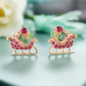 Treasure Sleigh Stud Earrings-Evani Naomi Jewelry