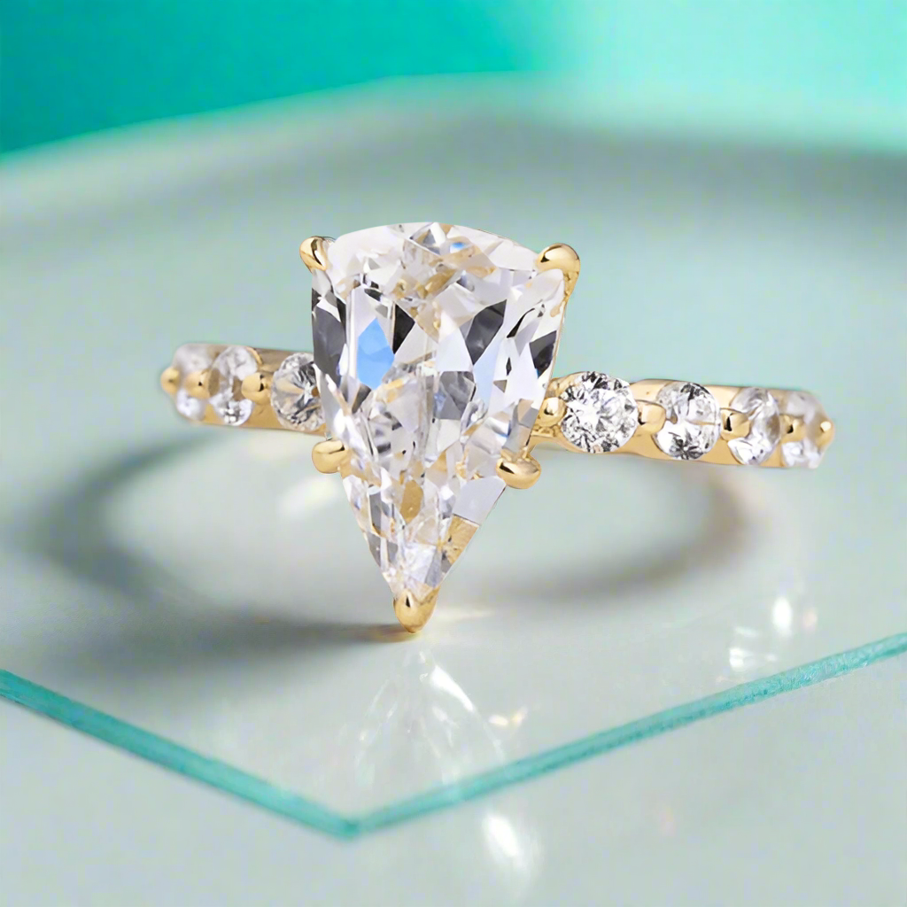 Trillion Cut 2.5ct Diamond Engagement Ring-Evani Jewelry