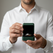 Tungsten Men's Wedding Band with Solid Inner Wood & Laser Forest Pattern - Evani Naomi Jewelry