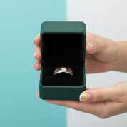 Tungsten Men's Wedding Band with Wood & Shell Inlay - Evani Naomi Jewelry