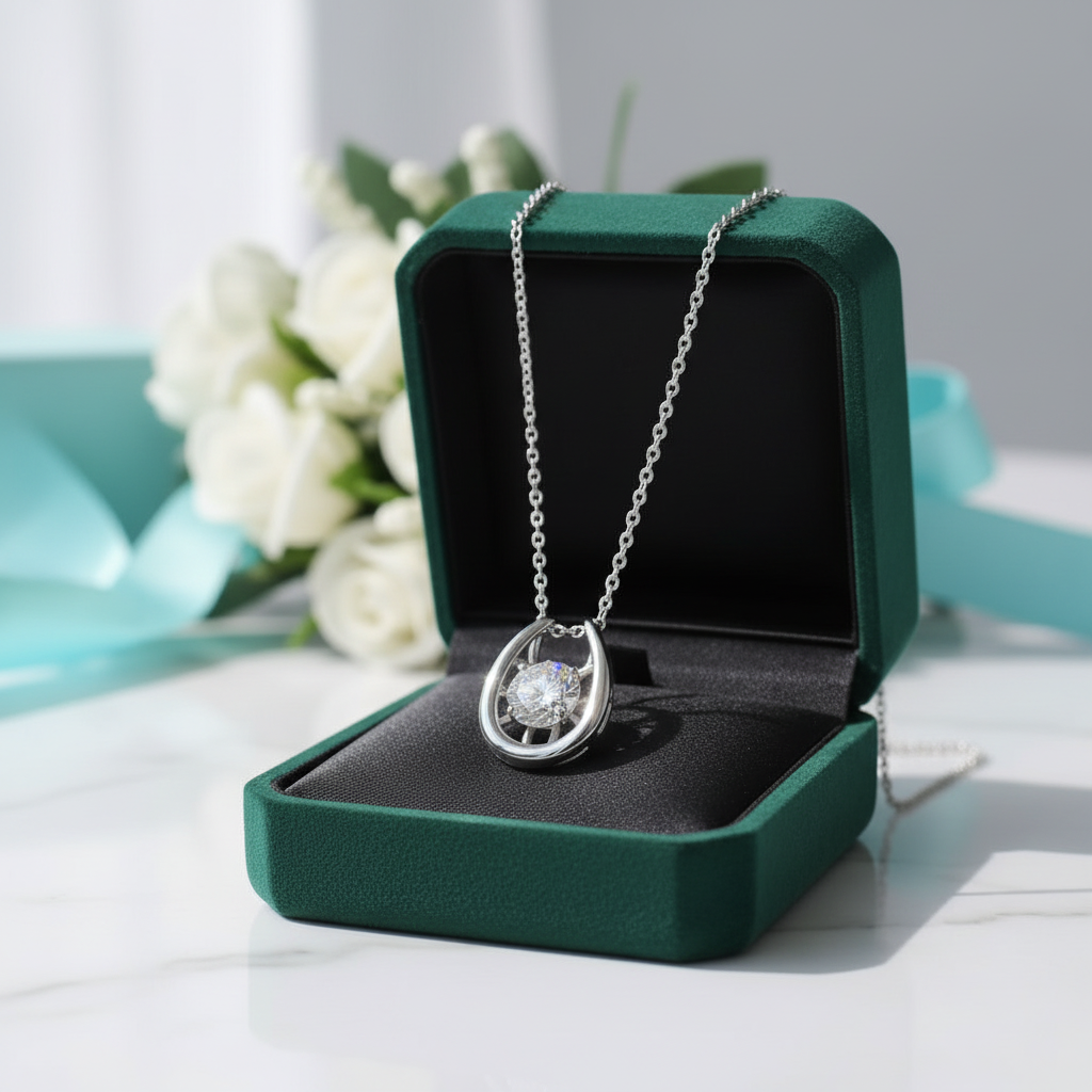 Twinkle Round 1.0 ct Diamond Option Necklace - Evani Naomi Jewelry