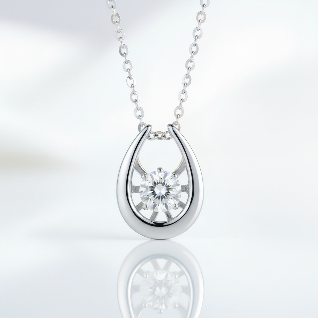 Twinkle Round 1.0 ct Diamond Option Necklace - Evani Naomi Jewelry