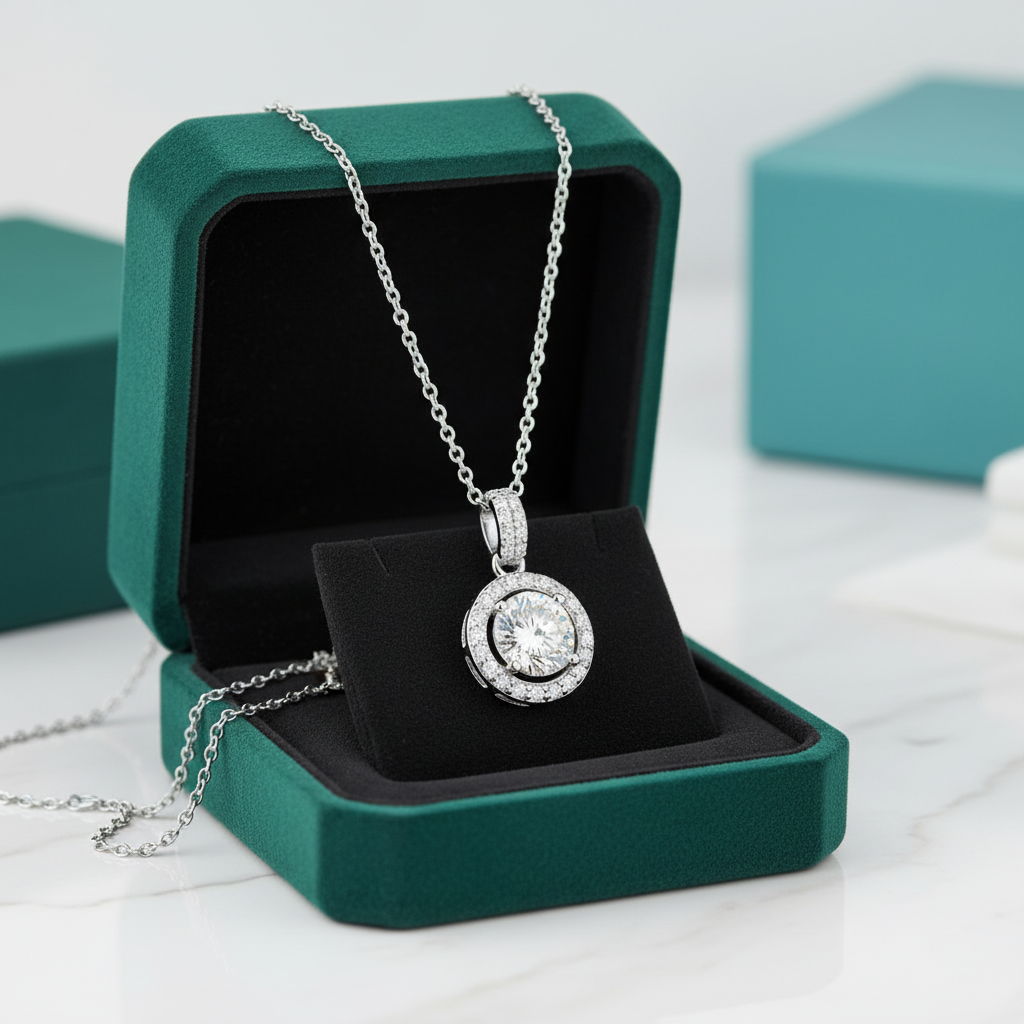 Twinkle Round-cut 1.0 ct Diamond Option Necklace - Evani Naomi Jewelry