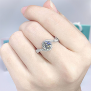 Twist 14k White Gold Diamond Engagement Ring-Evani Naomi Jewelry