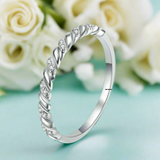 Twisted Eternity Stackable Diamonds Wedding Band-Evani Naomi Jewelry