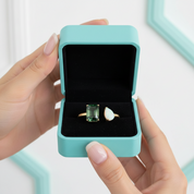 Beneath the Sentinel Trees- Natural Moss Agate Adjustable Rings