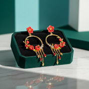 Unique Begonia Flower Earrings