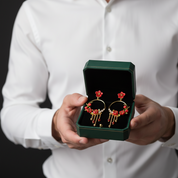 Unique Begonia Flower Earrings