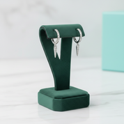 Unique Diamond Option Huggie Dangle Earrings
