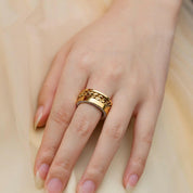 Unique EVN Diamond with Chain Design Wedding Band-Evani Naomi Jewelry