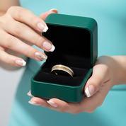 Unique Diamond Optionwith Chain Design Wedding Band - Evani Naomi Jewelry