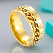 Unique EVN Diamond with Chain Design Wedding Band-Evani Naomi Jewelry