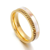 Unique EVN Diamond with Chain Design Wedding Band-Evani Naomi Jewelry
