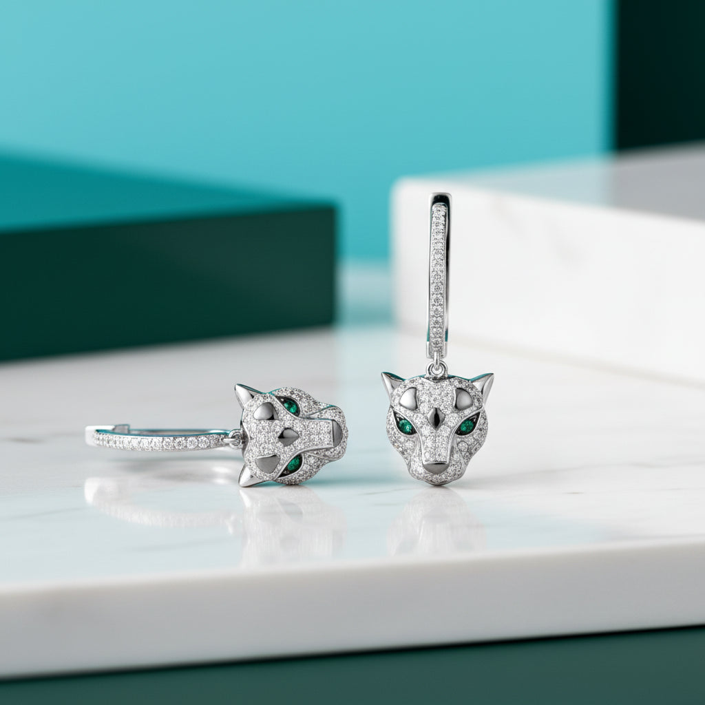 Unique Jaguar Dangling Earrings-Evani Jewelry