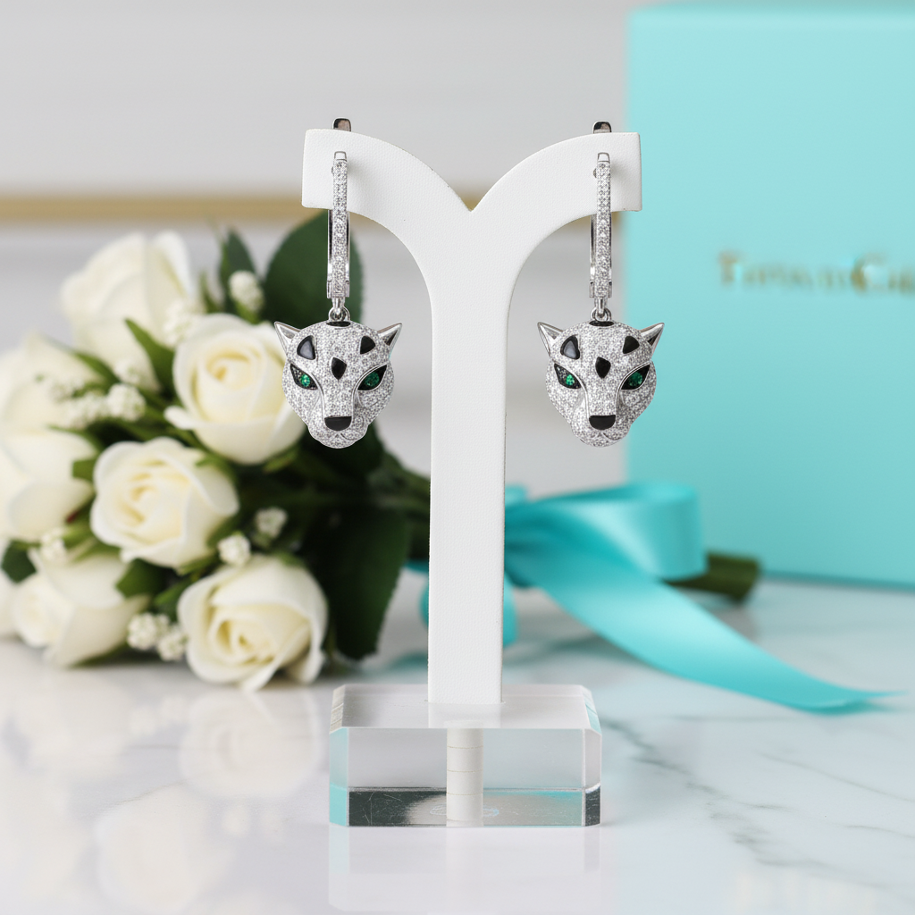 Unique Jaguar Dangling Earrings-Evani Jewelry