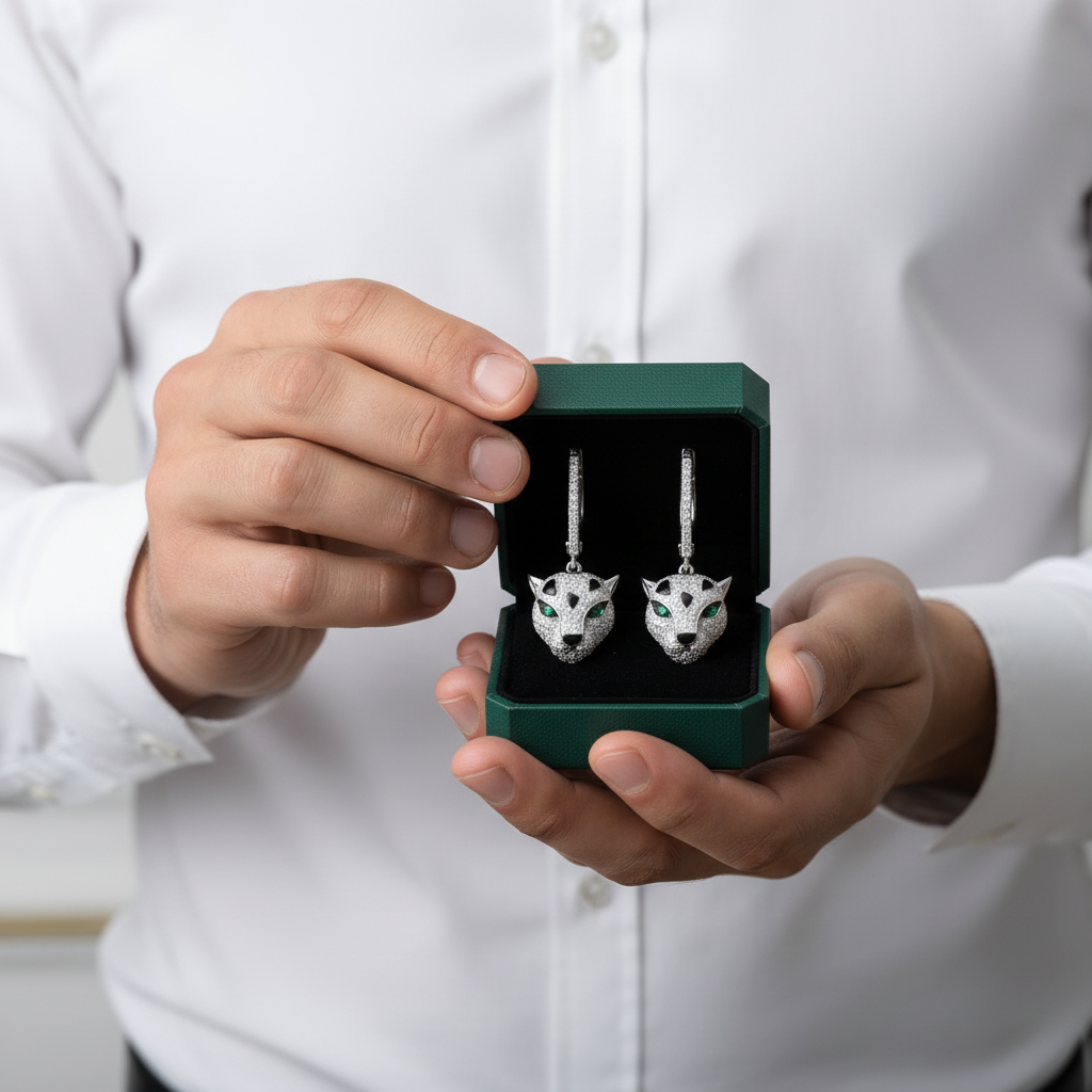 Unique Jaguar Dangling Earrings