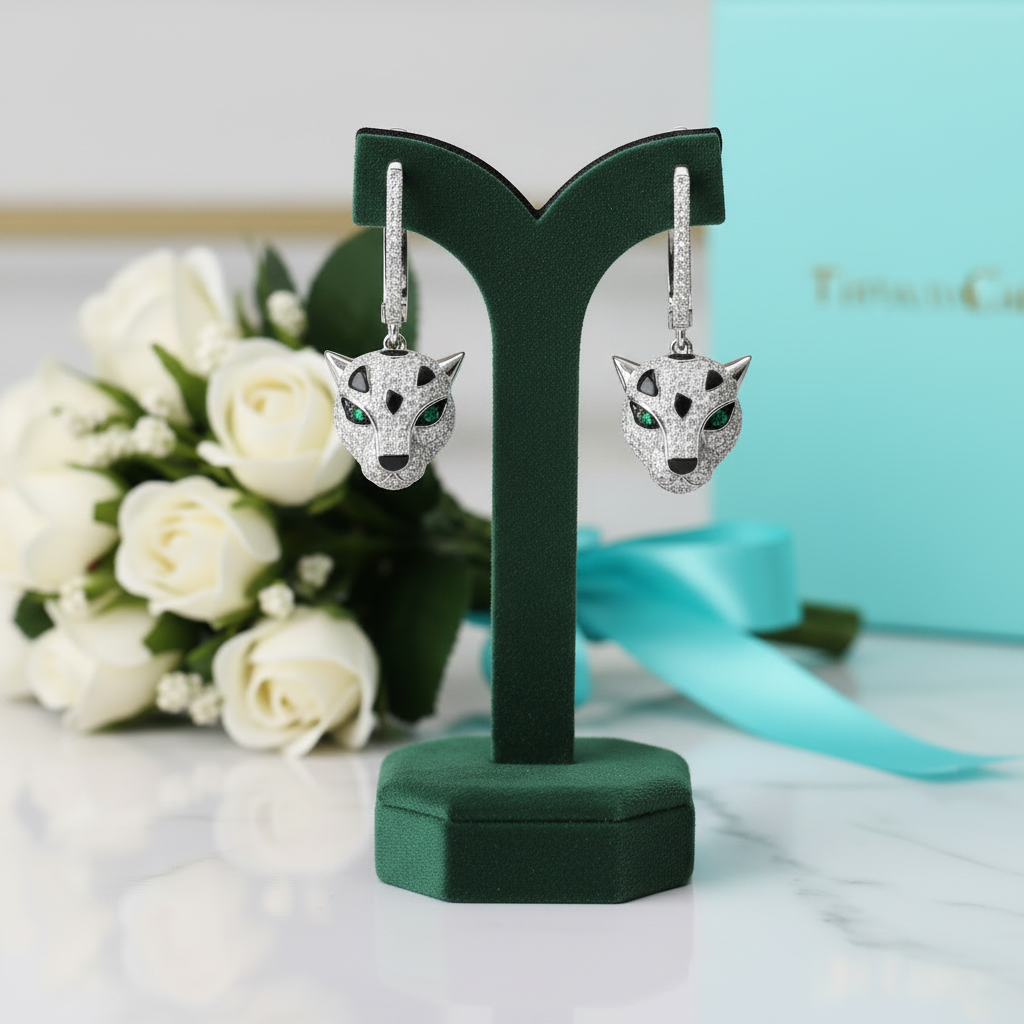 Unique Jaguar Dangling Earrings