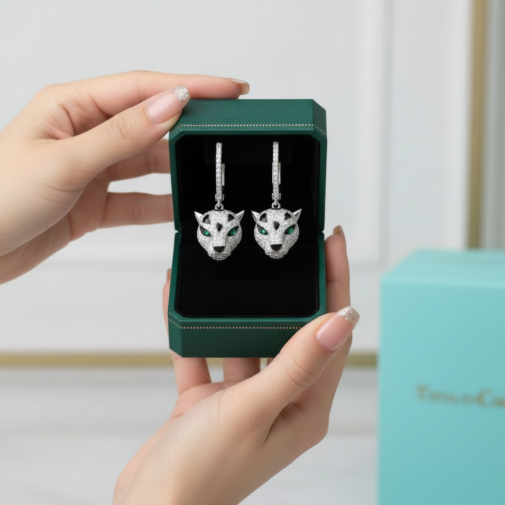 Unique Jaguar Dangling Earrings
