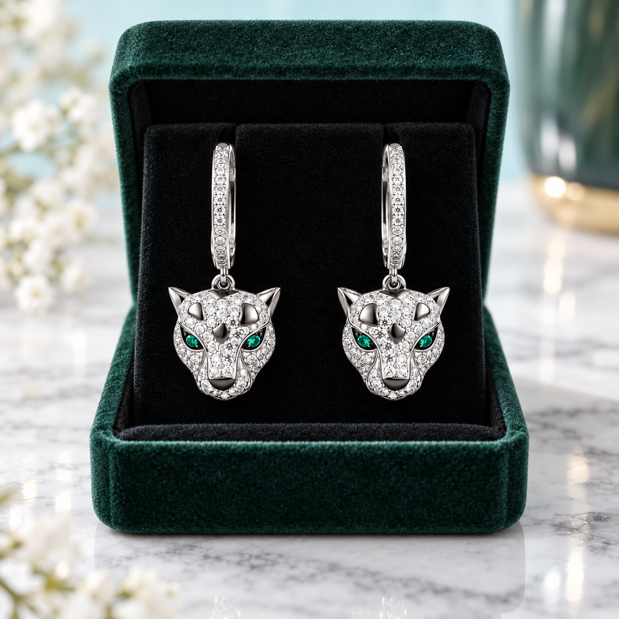 Unique Jaguar Dangling Earrings - Evani Naomi Jewelry