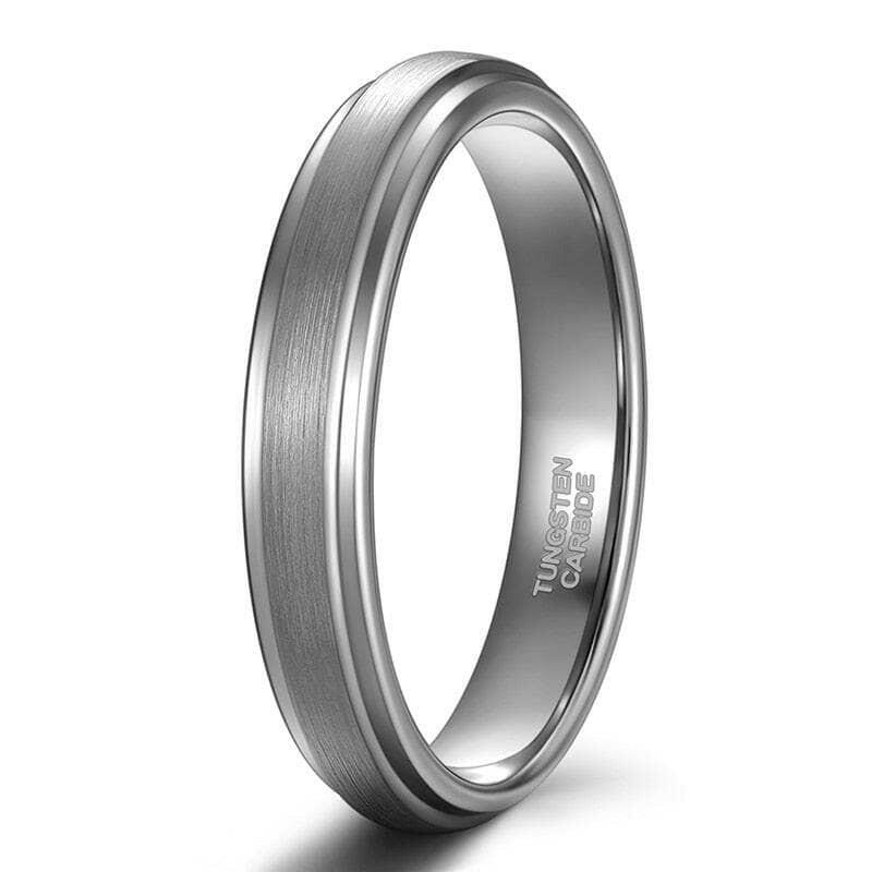 Unisex Classic Two Tone Tungsten Wedding Band-Evani Naomi Jewelry