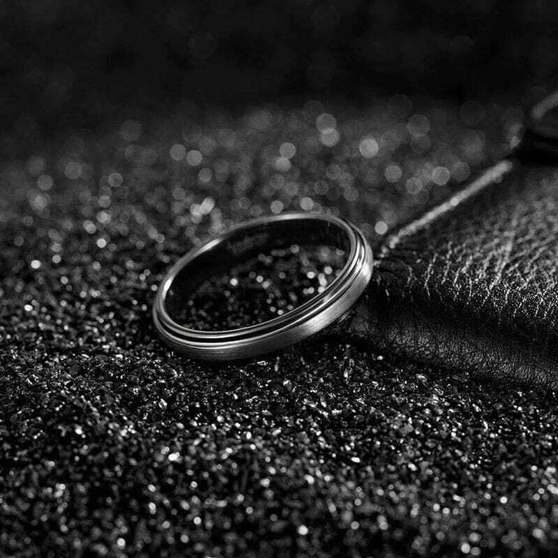 Unisex Classic Two Tone Tungsten Wedding Band-Evani Naomi Jewelry