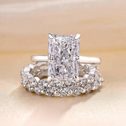 VIP Dream Ring Upgrade- Classic Radiant Cut 5.5 Carat 3-Piece Wedding Ring Set-Evani Naomi Jewelry