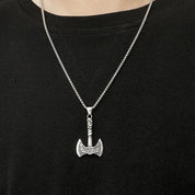Viking Double Eagle Pattern Axe Vintage Necklace-Evani Naomi Jewelry