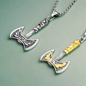 Viking Double Eagle Pattern Axe Vintage Necklace-Evani Naomi Jewelry