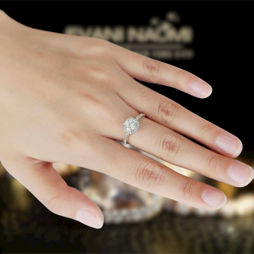 Vintage 2.0 Ct Pave Diamond Engagement Ring-Evani Jewelry
