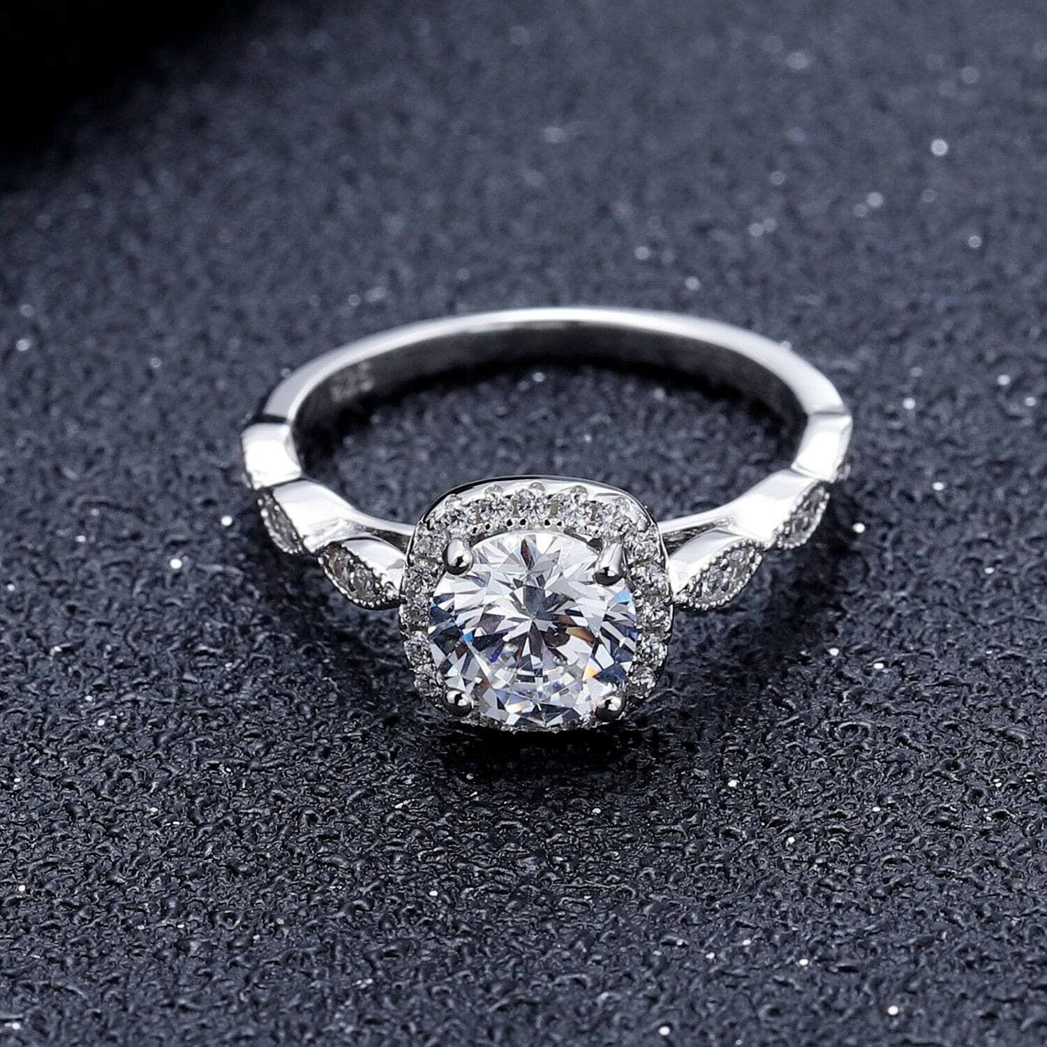 Vintage 2.0 Ct Pave Diamond Engagement Ring-Evani Naomi Jewelry