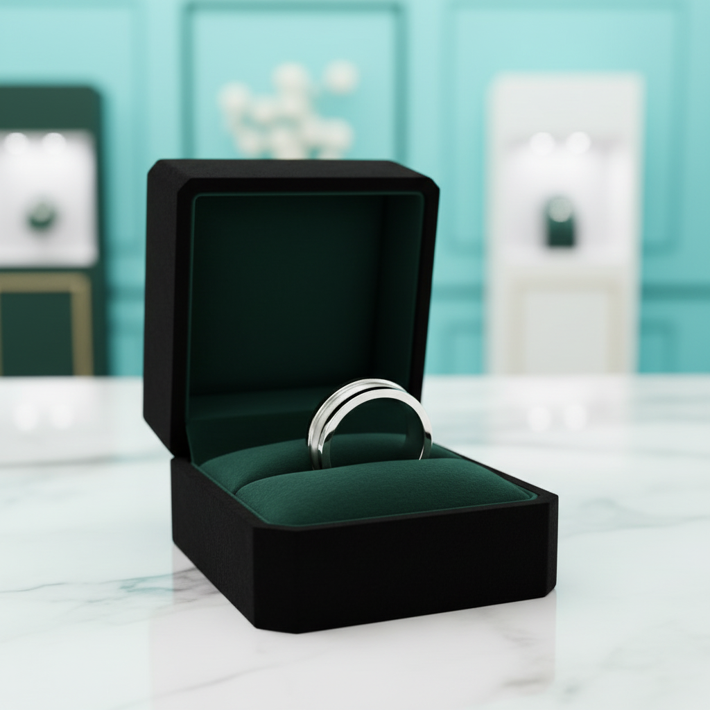 Vintage 8mm Cobalt Chrome Wedding Band - Evani Naomi Jewelry