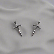 Vintage Diamond Sword Earrings-Evani Naomi Jewelry