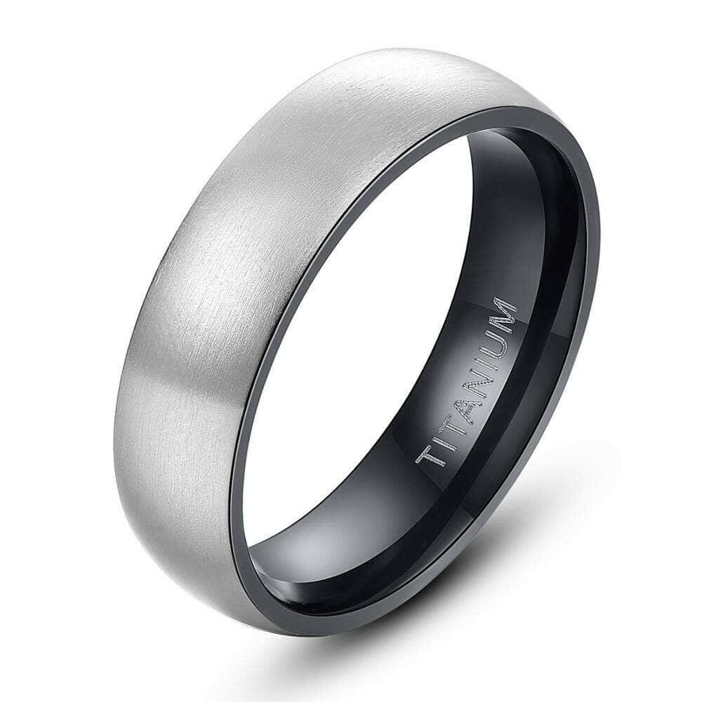 Vintage Domed Titanium Unisex Wedding Band-Evani Jewelry