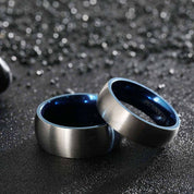 Vintage Domed Titanium Unisex Wedding Band-Evani Naomi Jewelry