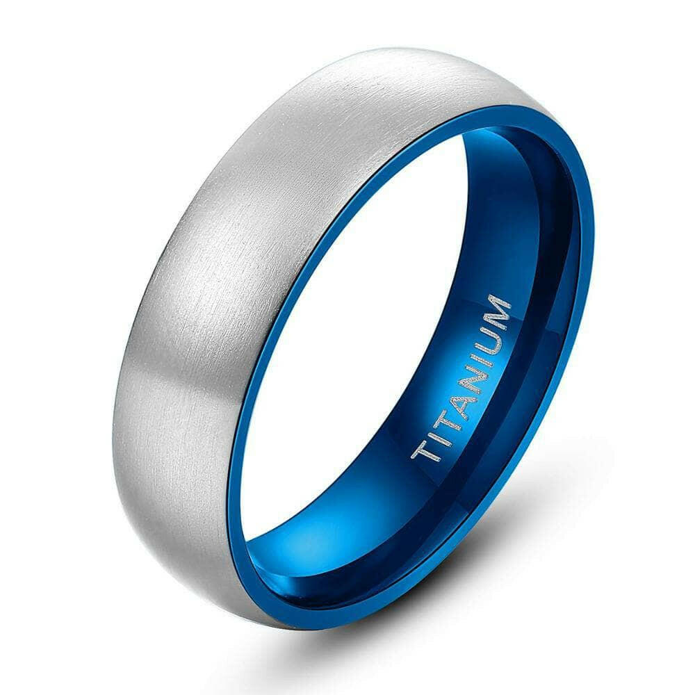 Vintage Domed Titanium Unisex Wedding Band-Evani Jewelry