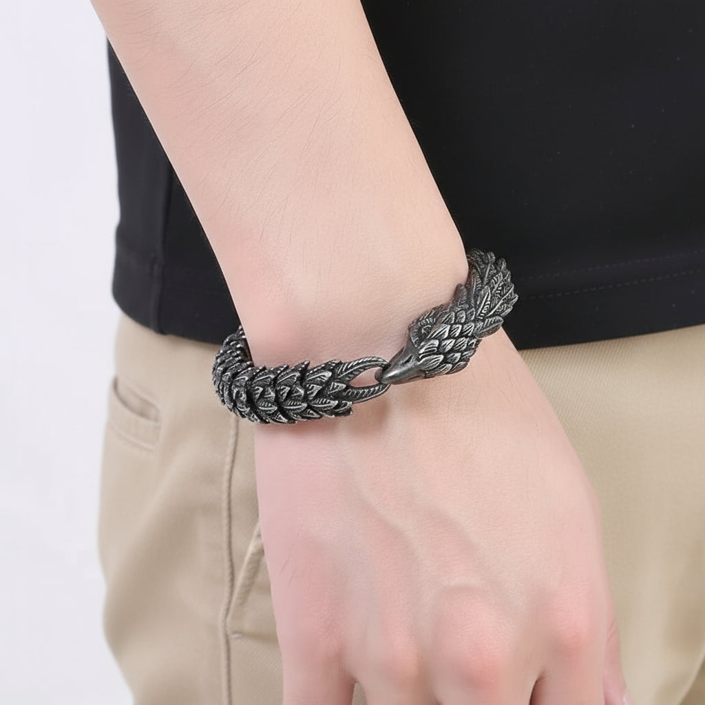 Vintage Domineering Eagle Head Bracelet-Evani Naomi Jewelry