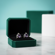 Vintage Dragon Claw Garnet Stud Earrings