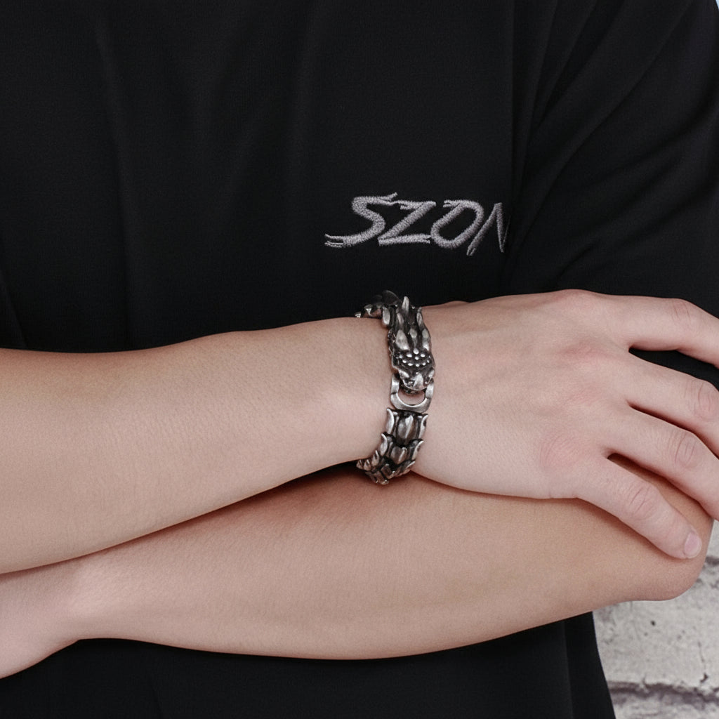 Vintage Dragon Punk Bracelet-Evani Naomi Jewelry