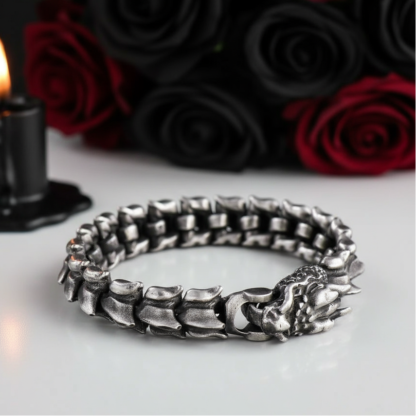 Vintage Dragon Punk Bracelet-Evani Naomi Jewelry