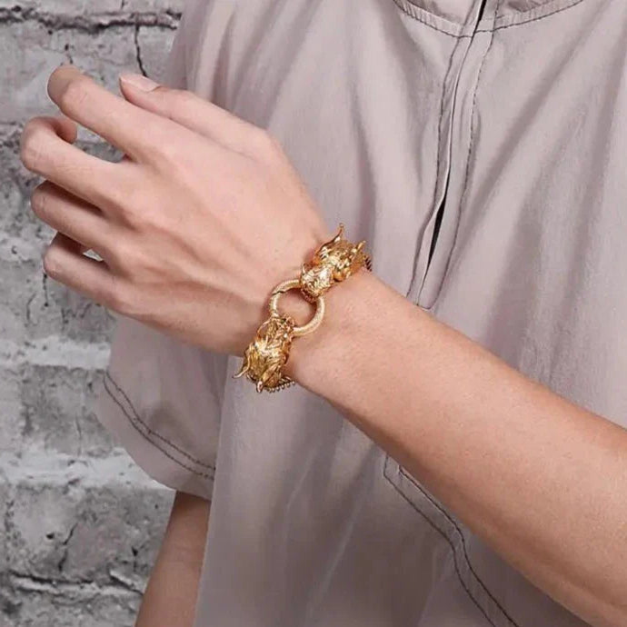 Vintage Dragon Scales Box Chain Bracelet-Evani Naomi Jewelry