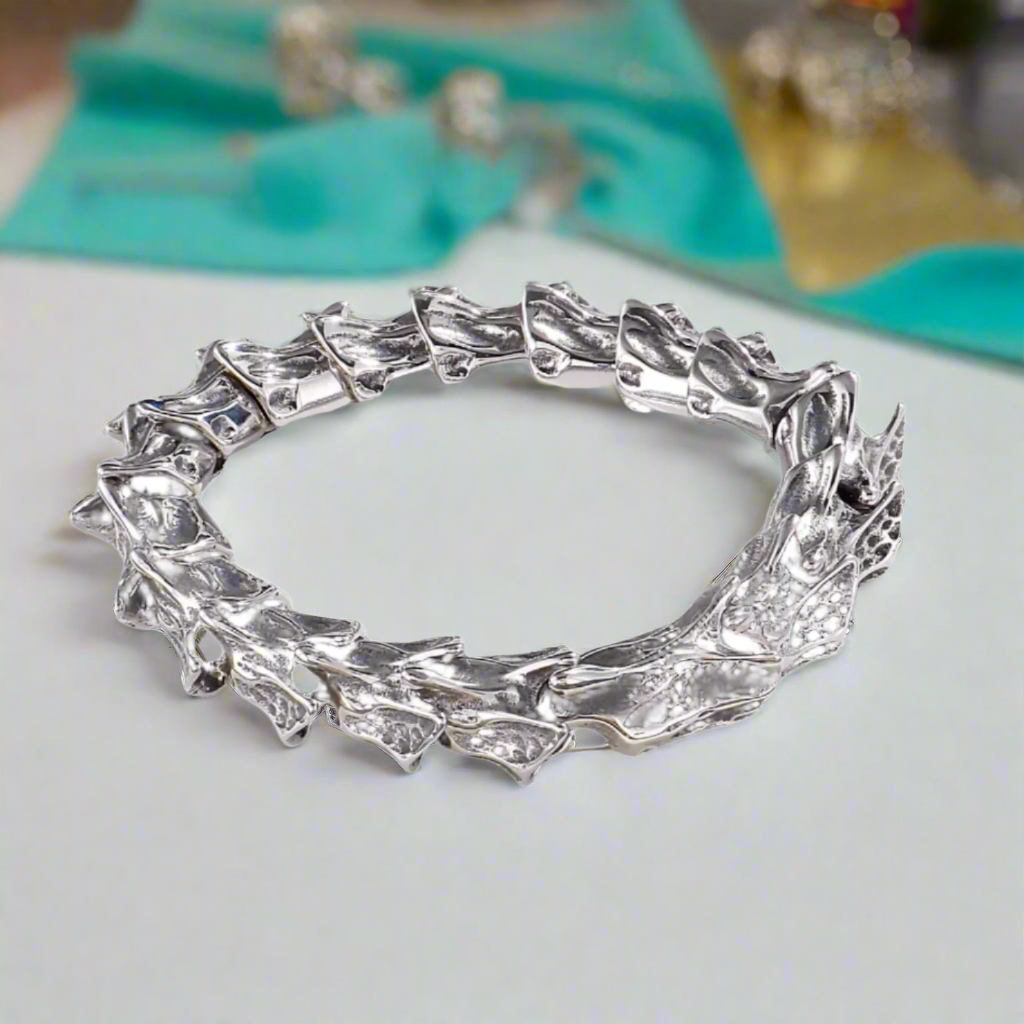 Vintage Dragon Scales Punk Bracelet-Evani Naomi Jewelry