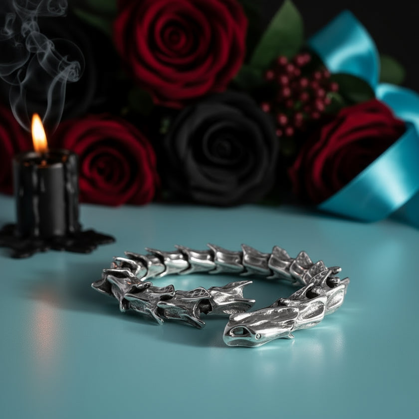 Vintage Dragon Scales Punk Bracelet-Evani Naomi Jewelry