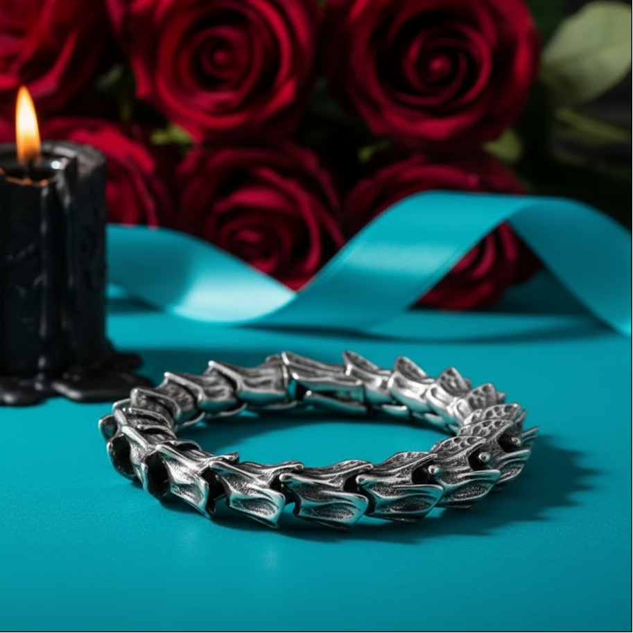 Vintage Dragon Scales Punk Bracelet-Evani Naomi Jewelry