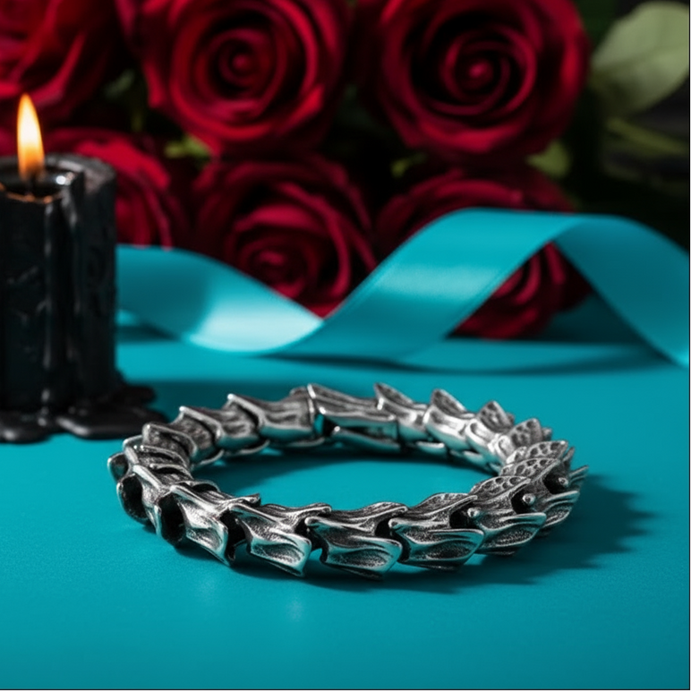 Vintage Dragon Scales Punk Bracelet-Evani Naomi Jewelry