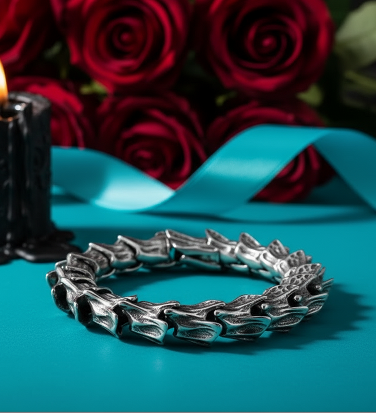 Vintage Dragon Scales Punk Bracelet-Evani Naomi Jewelry