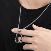 Vintage Earphones Pendant Necklace-Evani Naomi Jewelry