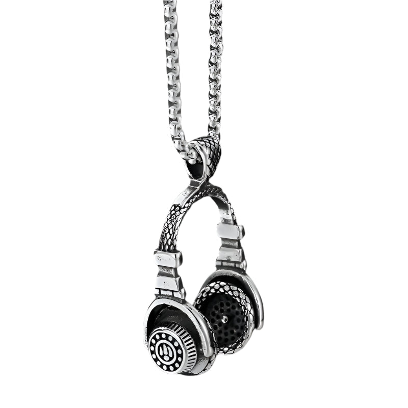 Vintage Earphones Pendant Necklace-Evani Naomi Jewelry