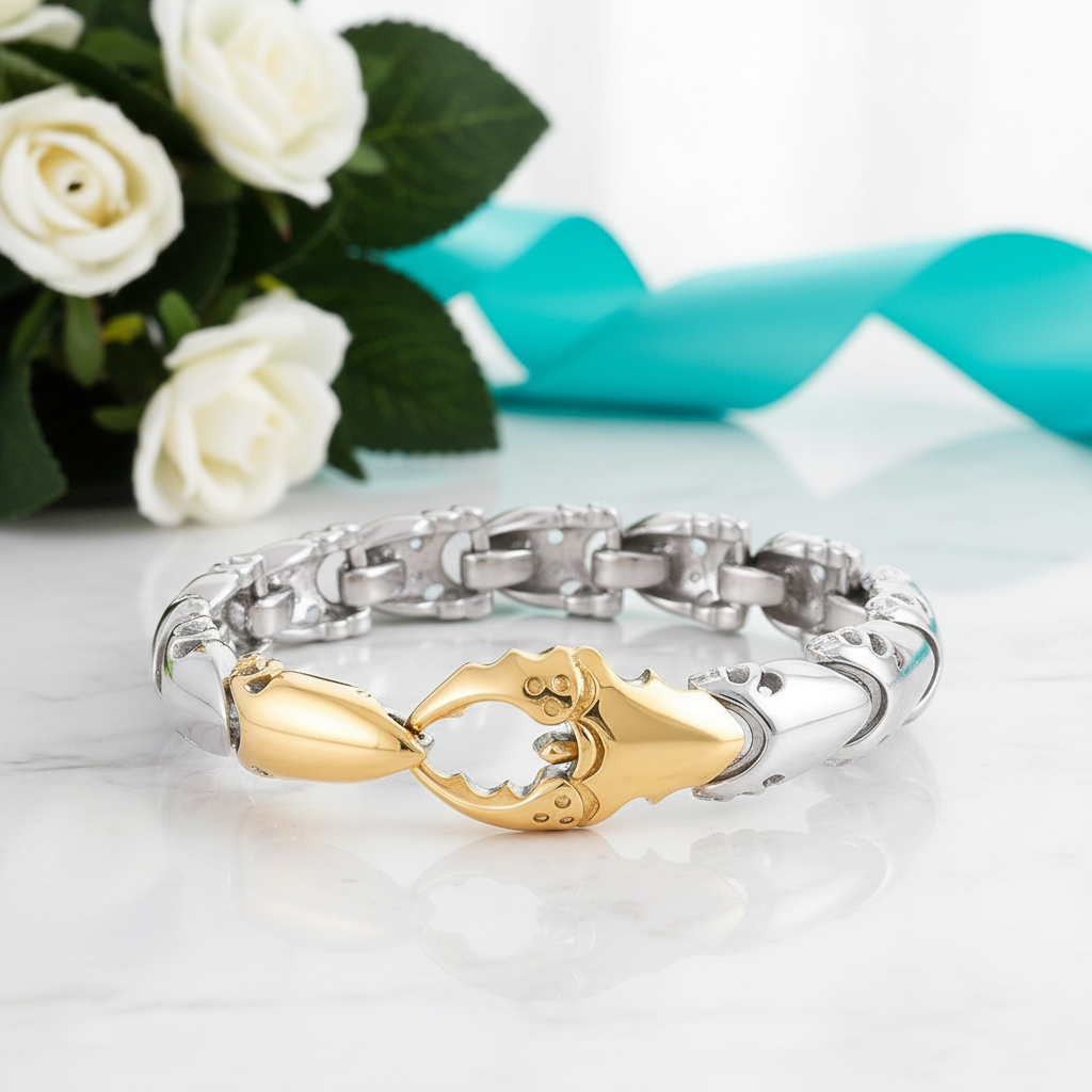 Vintage Heavy Crab Pliers Shaped Bracelet-Evani Jewelry