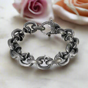 Vintage Nail Lock Chain Cuban Link Bracelet-Evani Naomi Jewelry