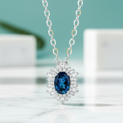 Vintage Oval-cut Tanzanite Birthstone Jewelry Set